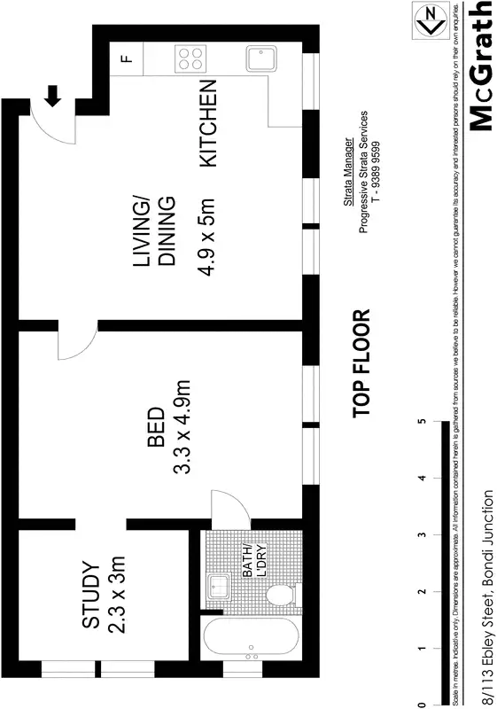Floorplan of Homely apartment listing, 8/113 Ebley Street, Bondi Junction NSW 2022