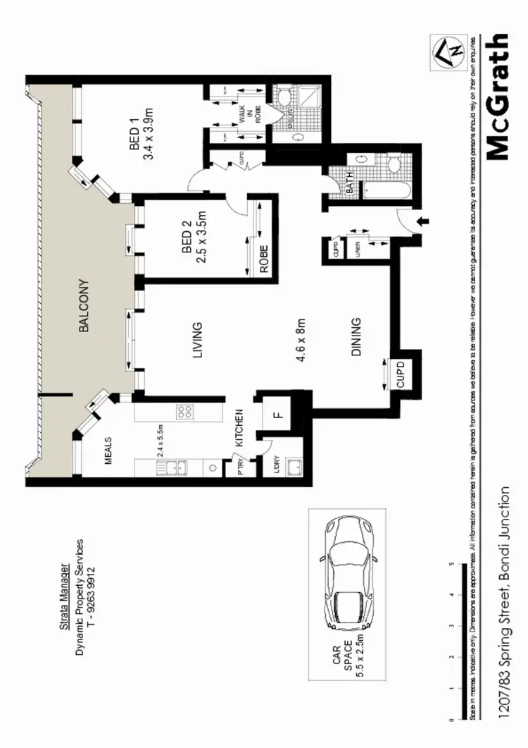 Floorplan of Homely apartment listing, 1207/83 Spring Street, Bondi Junction NSW 2022