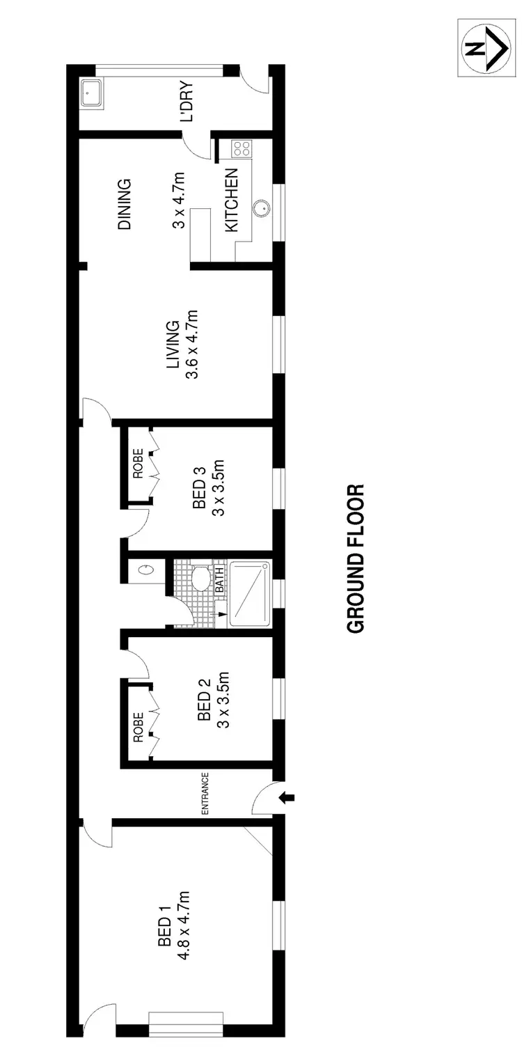 Floorplan of Homely apartment listing, 2/19 Botany Street, Bondi Junction NSW 2022