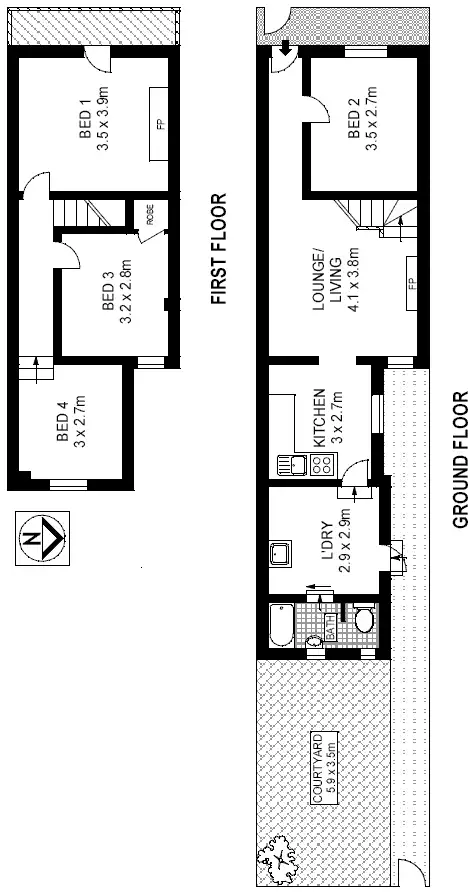 Floorplan of Homely house listing, 12 Ruthven Street, Bondi Junction NSW 2022