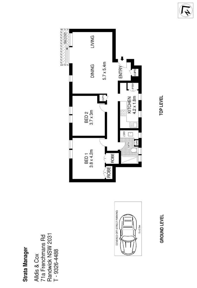 Floorplan of Homely apartment listing, 6/19 Roscoe Street, Bondi Beach NSW 2026
