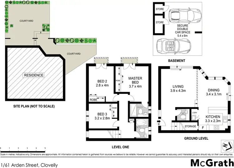 Floorplan of Homely townhouse listing, 1/61 Arden Street, Clovelly NSW 2031