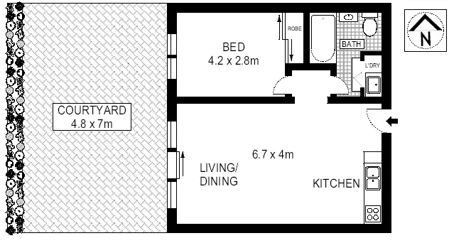 Floorplan of Homely apartment listing, G02/79 Gould Street, Bondi Beach NSW 2026