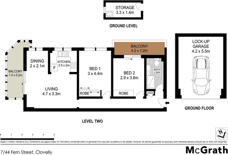 Floorplan of Homely apartment listing, 7/44 Fern Street, Clovelly NSW 2031