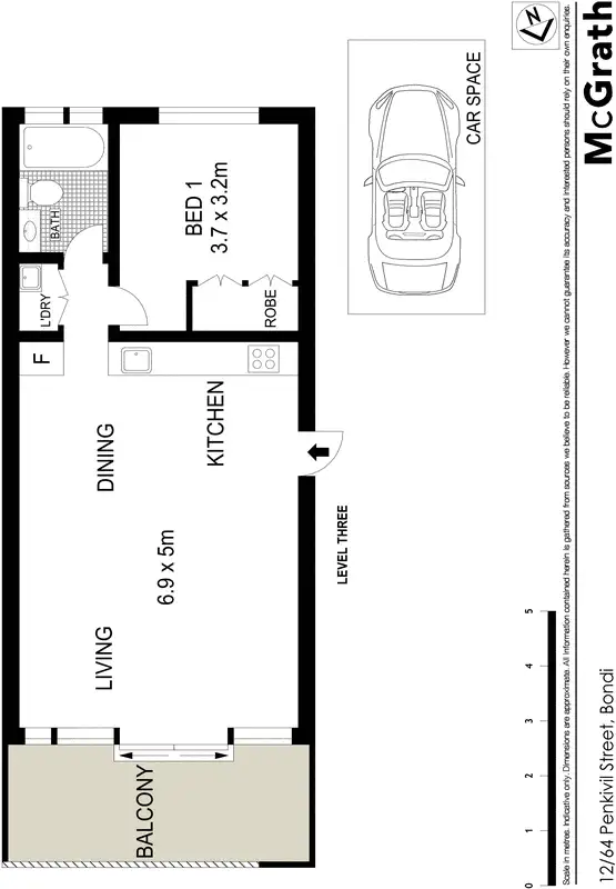Floorplan of Homely apartment listing, 12/64 Penkivil Street, Bondi NSW 2026