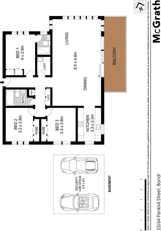 Floorplan of Homely apartment listing, 25/64 Penkivil Street, Bondi NSW 2026