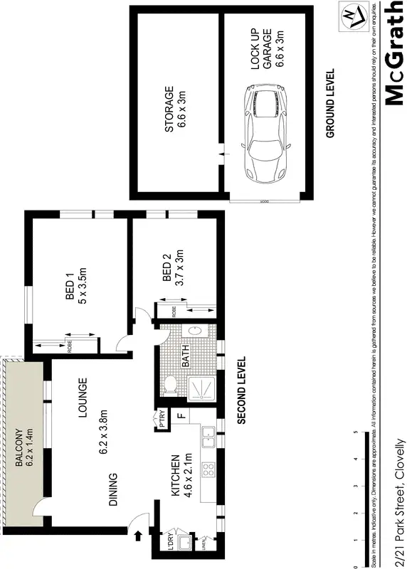 Floorplan of Homely apartment listing, 2/21 Park Street, Clovelly NSW 2031