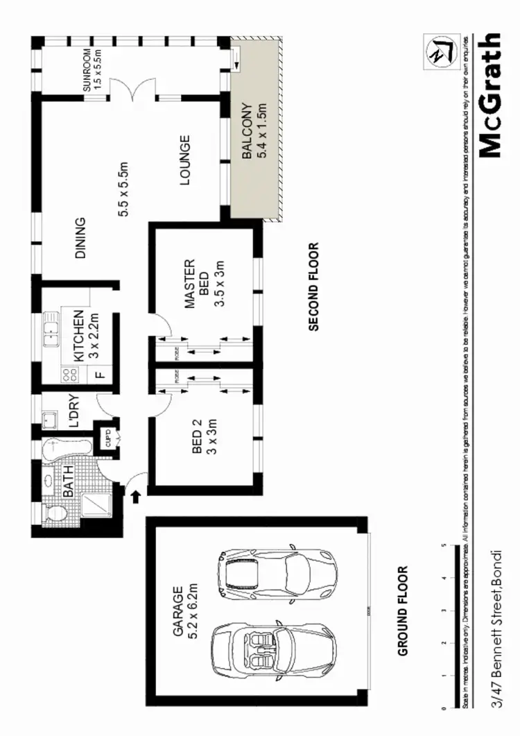 Floorplan of Homely apartment listing, 3/47 Bennett Street, Bondi NSW 2026