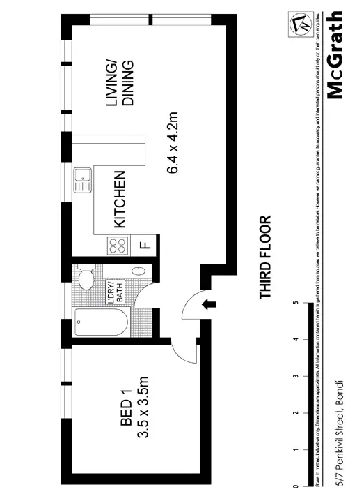 Floorplan of Homely apartment listing, 5/7 Penkivil Street, Bondi NSW 2026