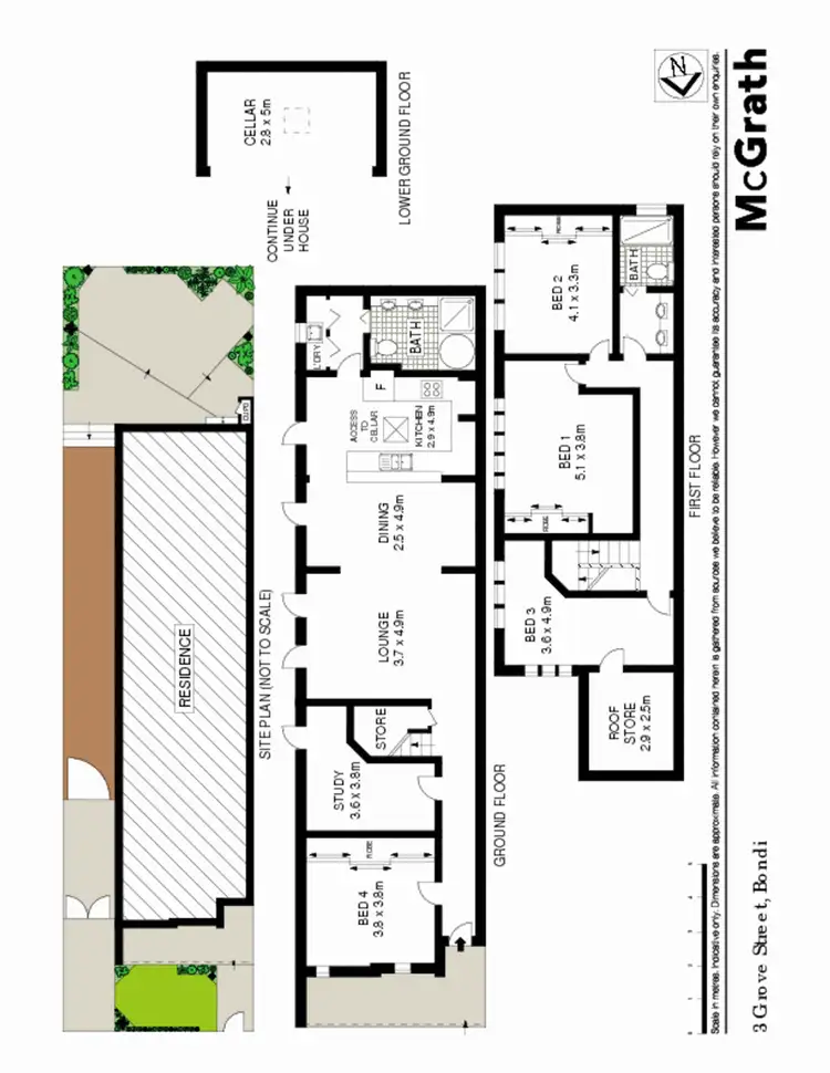 Floorplan of Homely house listing, 3 Grove Street, Bondi NSW 2026