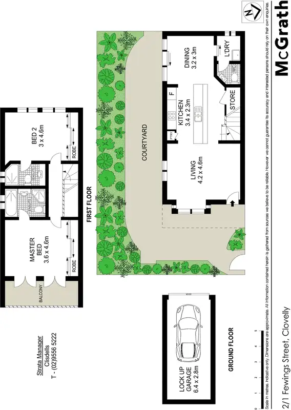 Floorplan of Homely townhouse listing, 2/1 Fewings Street, Clovelly NSW 2031