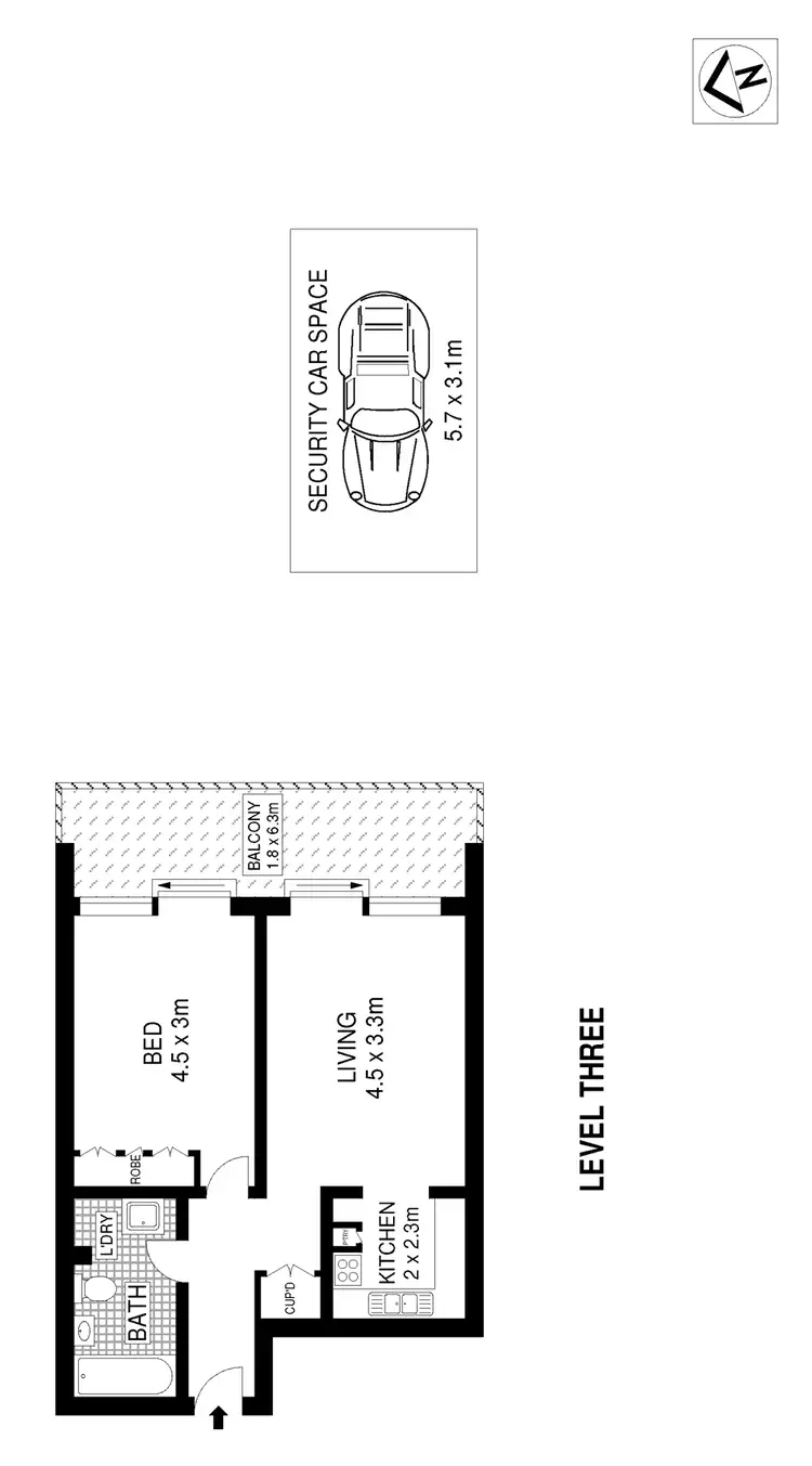 Floorplan of Homely apartment listing, 3E/27 Ocean Street, Bondi NSW 2026
