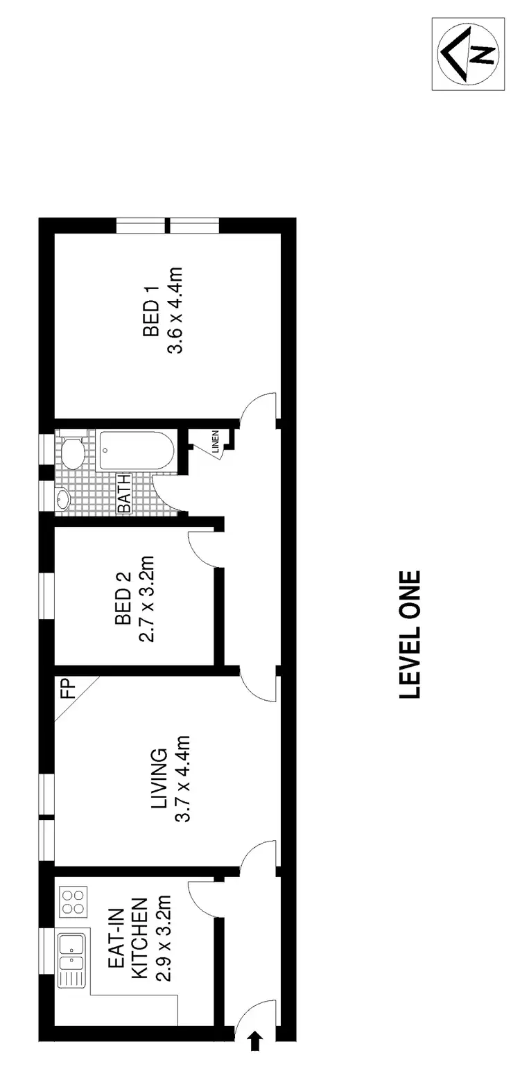 Floorplan of Homely apartment listing, 2/26 Bennett Street, Bondi NSW 2026