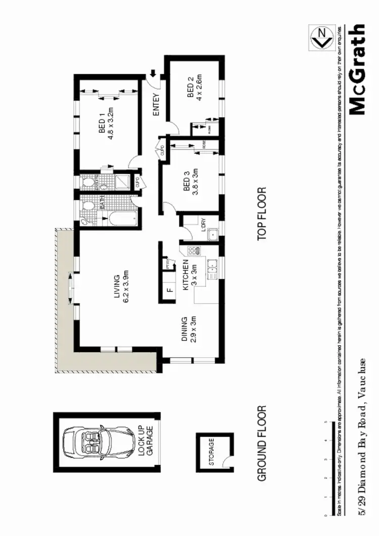 Floorplan of Homely apartment listing, 5/29 Diamond Bay Road, Vaucluse NSW 2030