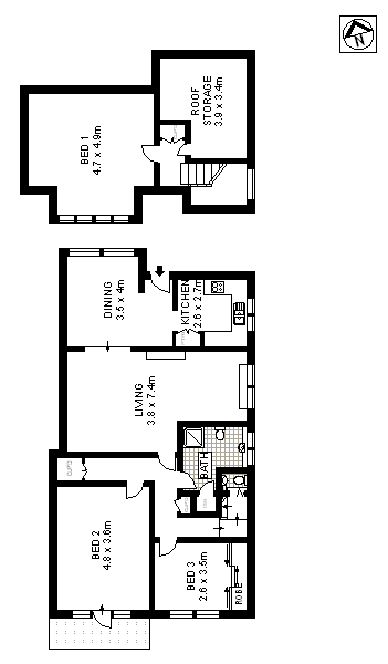 Floorplan of Homely apartment listing, 4/55 Captain Pipers Road, Vaucluse NSW 2030