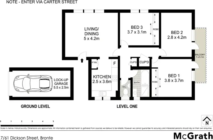 Floorplan of Homely apartment listing, 7/61 Dickson Street, Bronte NSW 2024