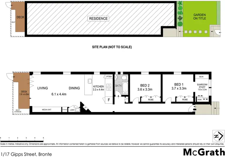 Floorplan of Homely apartment listing, 1/17 Gipps Street, Bronte NSW 2024