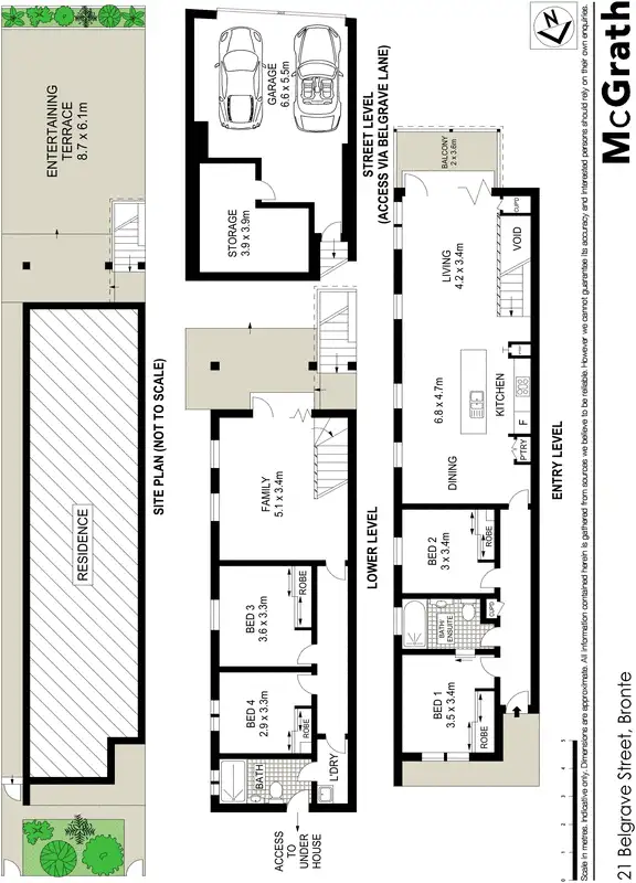 Floorplan of Homely house listing, 21 Belgrave Street, Bronte NSW 2024