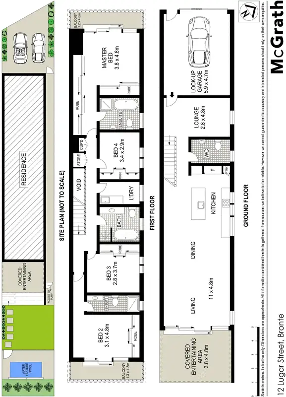 Floorplan of Homely house listing, 12 Lugar Street, Bronte NSW 2024