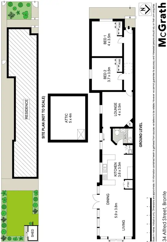 Floorplan of Homely house listing, 34 Alfred Street, Bronte NSW 2024