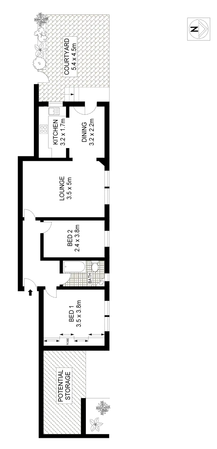Floorplan of Homely apartment listing, 2/692 Old South Head Road, Rose Bay NSW 2029