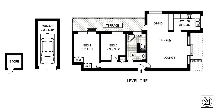 Floorplan of Homely apartment listing, 1/449 Old South Head Road, Rose Bay NSW 2029