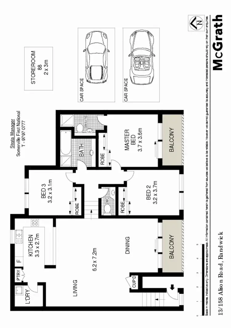 Floorplan of Homely apartment listing, 13/158 Alison Road, Randwick NSW 2031