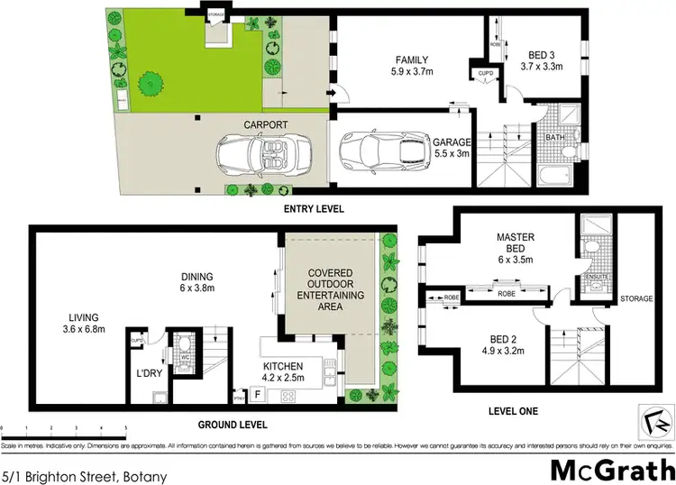 Floorplan of Homely townhouse listing, 5/1 Brighton Street, Botany NSW 2019