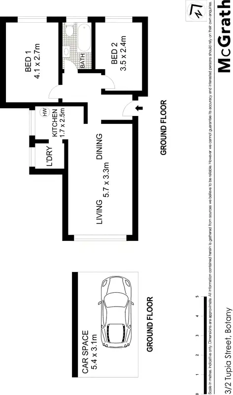 Floorplan of Homely apartment listing, 3/2 Tupia Street, Botany NSW 2019