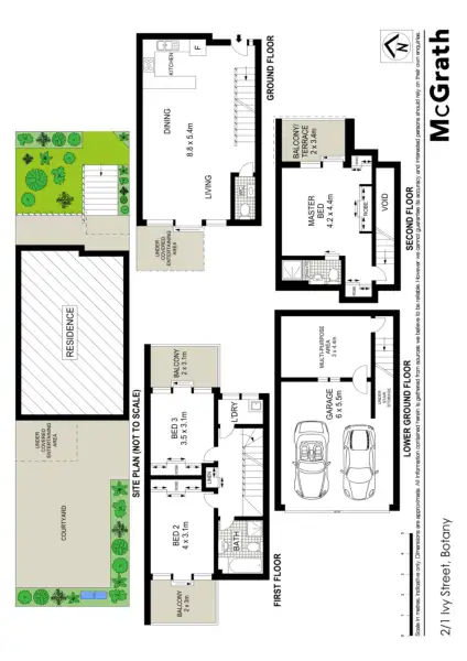 Floorplan of Homely townhouse listing, 2/1 Ivy Street, Botany NSW 2019