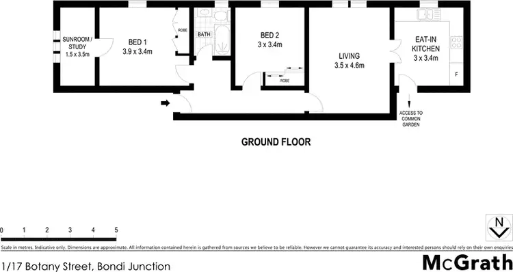 Floorplan of Homely apartment listing, 1/17 Botany Street, Bondi Junction NSW 2022