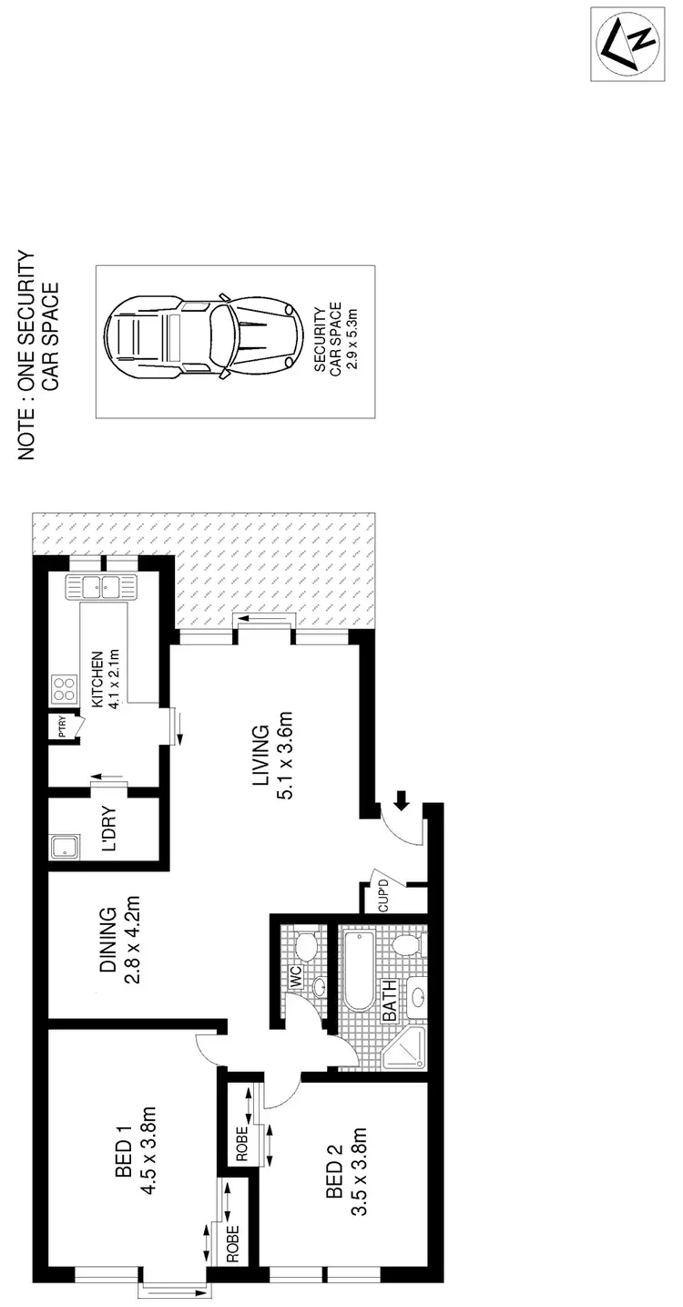 Floorplan of Homely apartment listing, 41/63 St Marks Road, Randwick NSW 2031