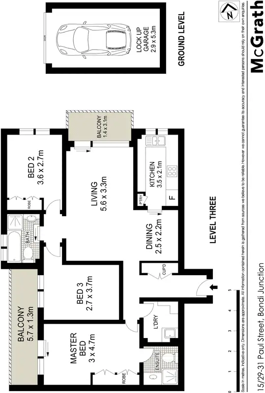 Floorplan of Homely apartment listing, 15/29 Paul Street, Bondi Junction NSW 2022