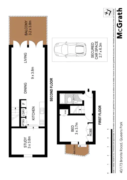 Floorplan of Homely apartment listing, 40/173 Bronte Road, Queens Park NSW 2022