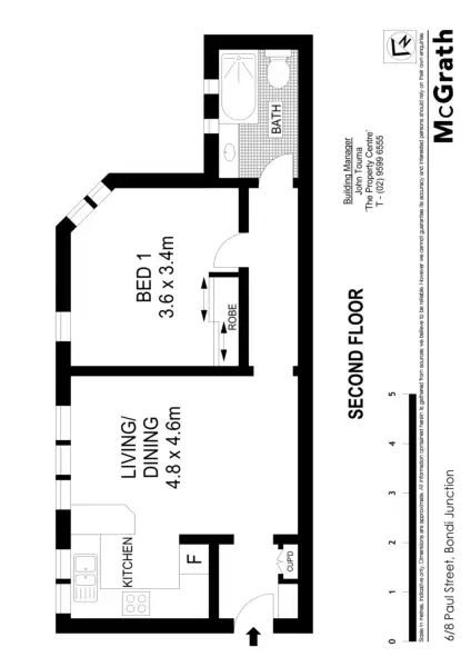 Floorplan of Homely apartment listing, 6/8 Paul Street, Bondi Junction NSW 2022