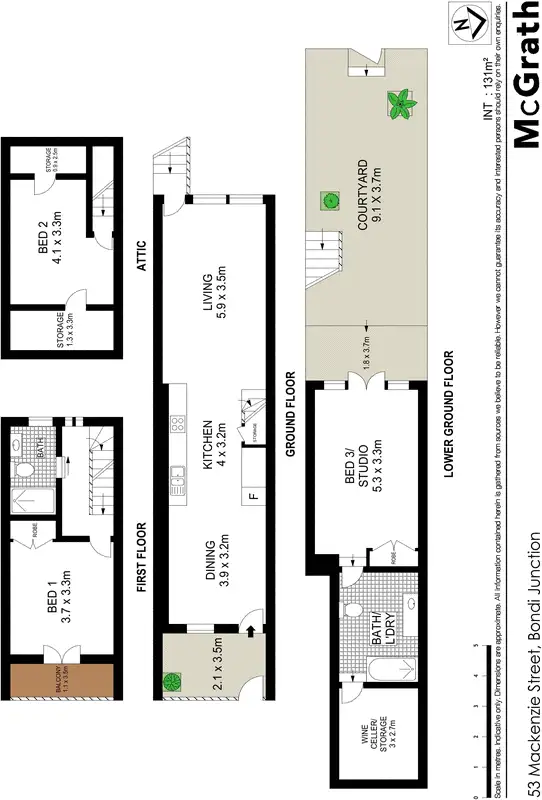 Floorplan of Homely house listing, 53 Mackenzie Street, Bondi Junction NSW 2022