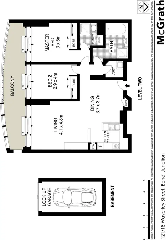 Floorplan of Homely apartment listing, 121/18 Waverley Street, Bondi Junction NSW 2022