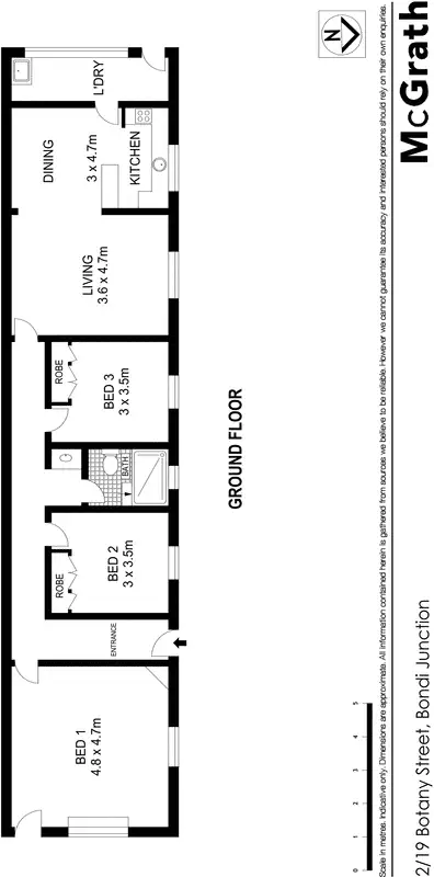 Floorplan of Homely apartment listing, 2/19 Botany Street, Bondi Junction NSW 2022