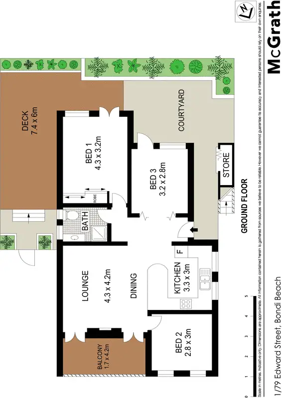 Floorplan of Homely apartment listing, 1/79 Edward Street, Bondi Beach NSW 2026