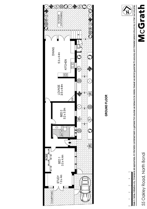 Floorplan of Homely house listing, 55 Oakley Road, North Bondi NSW 2026
