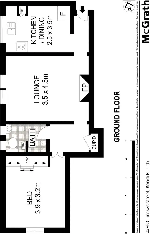 Floorplan of Homely apartment listing, 4/65 Curlewis Street, Bondi Beach NSW 2026