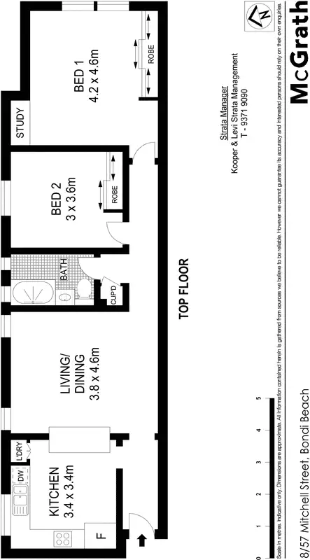Floorplan of Homely apartment listing, 8/57 Mitchell Street, Bondi Beach NSW 2026