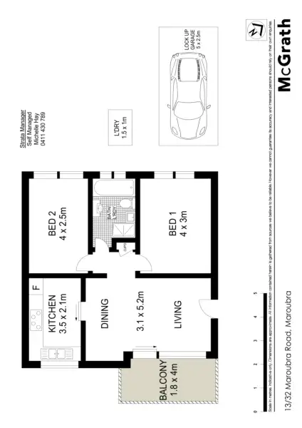 Floorplan of Homely apartment listing, 13/32 Maroubra Road, Maroubra NSW 2035