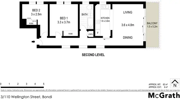 Floorplan of Homely apartment listing, 3/110 Wellington Street, Bondi NSW 2026