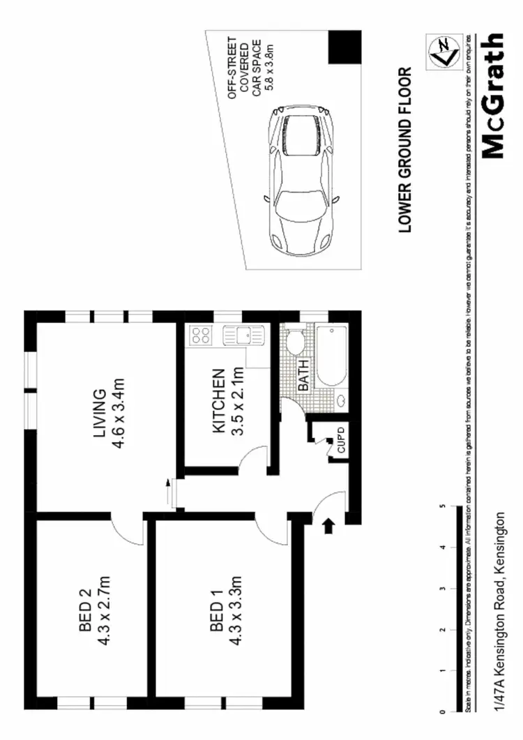 Floorplan of Homely apartment listing, 1/47A Kensington Road, Kensington NSW 2033