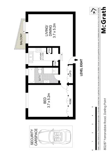 Floorplan of Homely apartment listing, 802/87 Yarranabbe Road, Darling Point NSW 2027