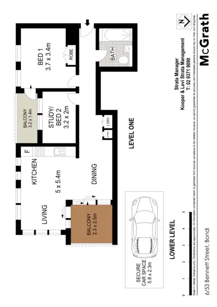 Floorplan of Homely apartment listing, 6/53 Bennett Street, Bondi NSW 2026