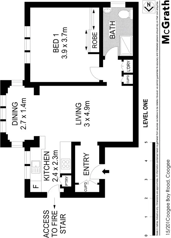 Floorplan of Homely apartment listing, 15/201 Coogee Bay Road, Coogee NSW 2034