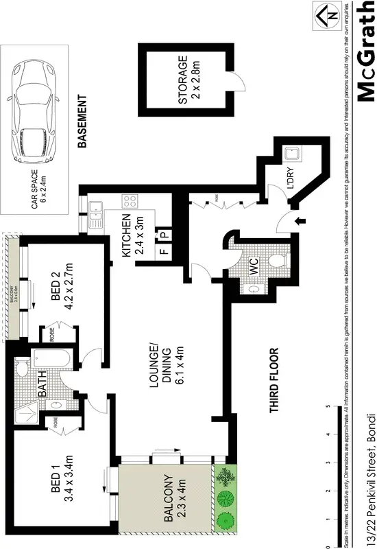 Floorplan of Homely apartment listing, 13/22 Penkivil Street, Bondi NSW 2026