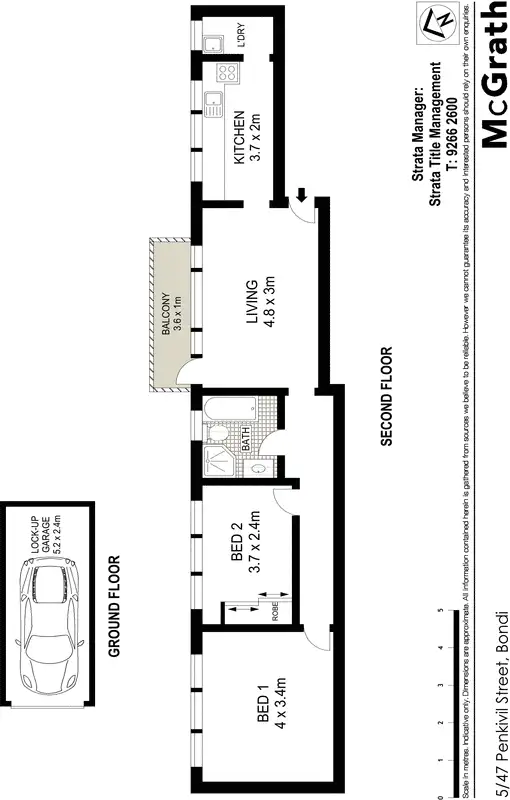 Floorplan of Homely apartment listing, 5/47 Penkivil Street, Bondi NSW 2026